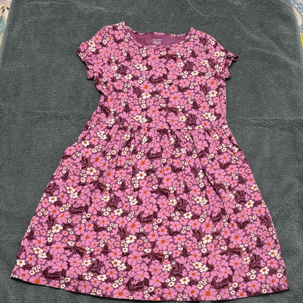jumping beans Purple & Pink Floral Short-Sleeve Dress